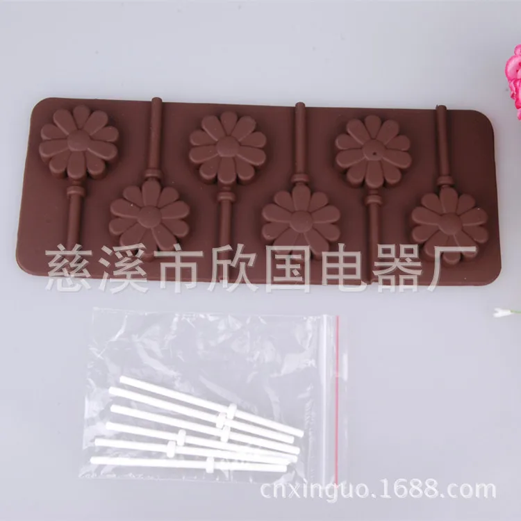 Маргаритка Подсолнух шоколад поп леденец на палочке Плесень противень для