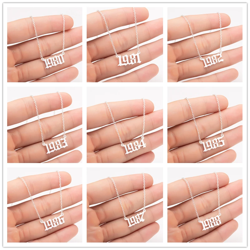 Женское Ожерелье с арабскими цифрами в стиле панк из нержавеющей стали свадебные
