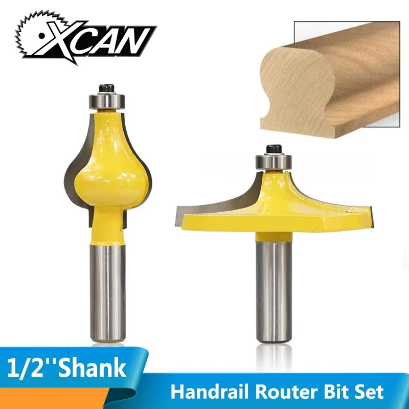 XCAN 2 шт 1/2 ''(12,7 мм) Хвостовик подшипник направляемый поручень маршрутизатор Набор бит деревообрабатывающий Фрезерный резак формовочный маршрутизатор Набор бит