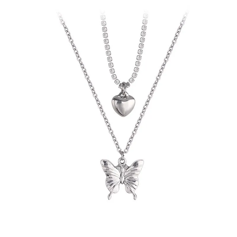 

CH-641 European and American style butterfly necklace female tide net red fashion design sense ins simple clavicle chain