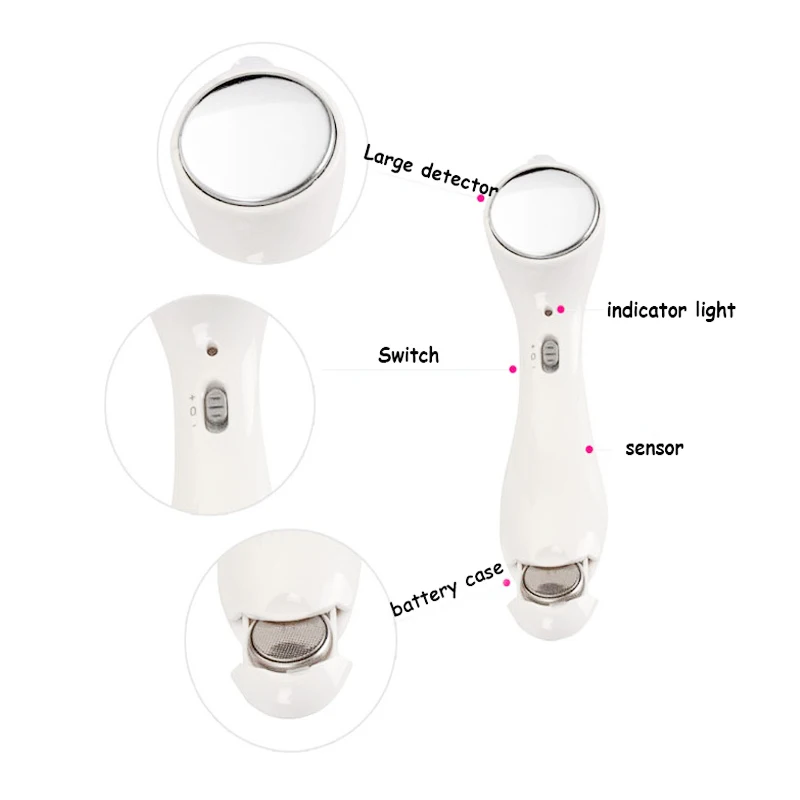 Портативный мини массажер Pinkiou с вибрацией ионитофорез ручной для лица