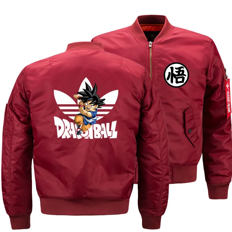 Work clothes Men Bomber Jackets Dragon Ball Z Super Son Goku Cosplay Vegeta Flight Jacket Pilot Air Force Military Motorcycle | Мужская