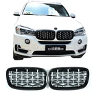 Новые алмазные грили метеоритный стиль Замена решетка автомобиля передний бампер Гриль для BMW F15 F16 X5 X6 2014-2018 автомобильные аксессуары