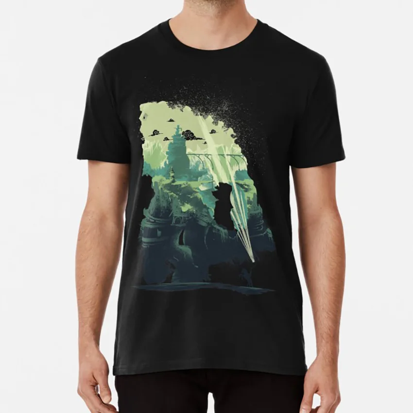 

Футболка с изображением колоссального мира, тени Колосса, Ico Team, Ico, Yorda, Colossus, титан, тень, колосс, The Shadow, The Last Guardian