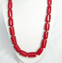 

huij 004823 natural 20" 20mm column red coral necklace discount 40%
