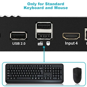 TESmart высокое качество 4 порта USB KVM HDMI переключатель с дополнительным USB 2,0 порт Поддержка 4K*2K(3840x2160) 2 шт 5ft HDMI Кабели