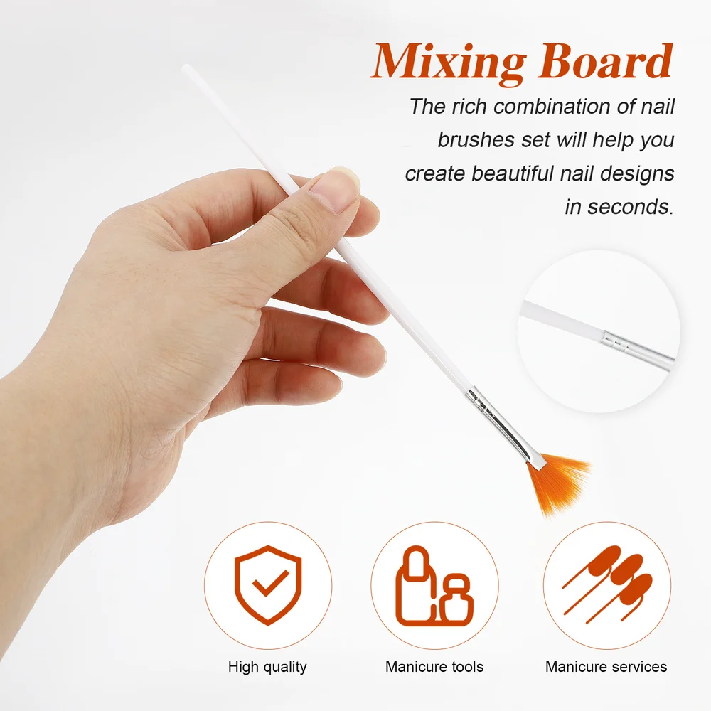 

16pcs Nail Art Tools Kits DIY Manicure Color Mixing Board and Nail Art Brushes