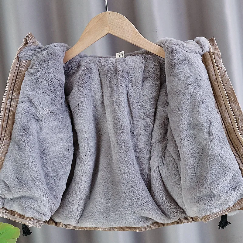 

Boys winter thick coat children fashion velvet hoodies for baby girl kids warm outwear clothes toddler dowm parkas jackets 1-5Y