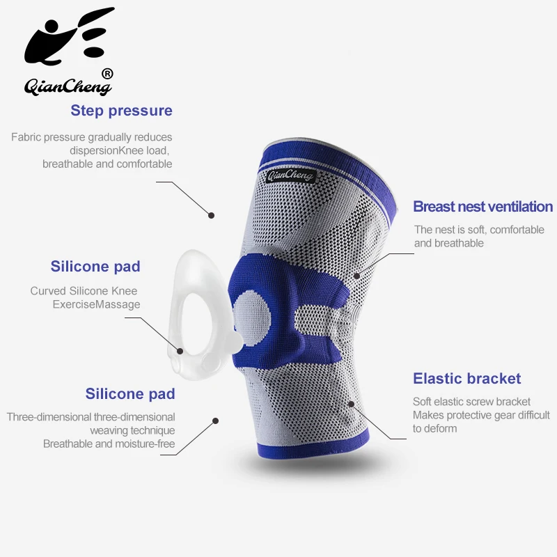 1 шт., силиконовый бандаж на колено для баскетбола и волейбола от AliExpress WW