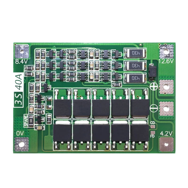 3S 40A для отвертки 12 в Li-Ion 18650 Bms Pcm Защитная плата батареи с балансирующим