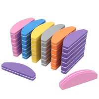 50 5pcs double sided nail file buffer colorful sanding sponge grinding polishing nail art salon diy manicure tool kit