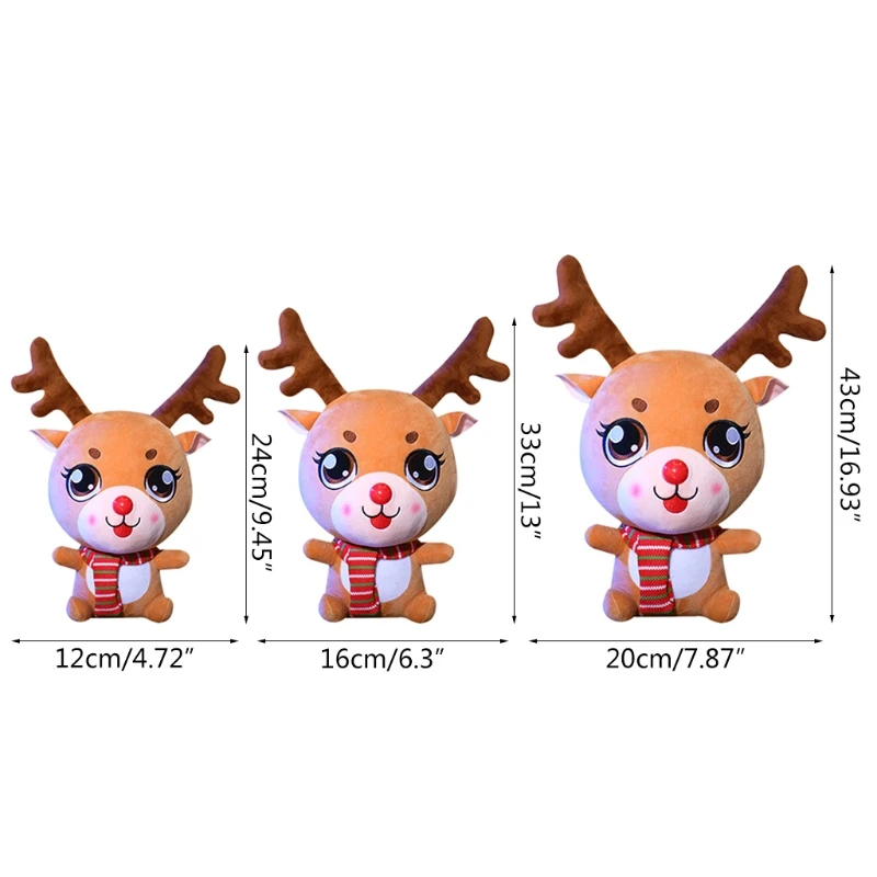 

MOLD Women Girl Gift Stuffed Toy Elk Plush Doll for Wall Couch Decor Household Supply