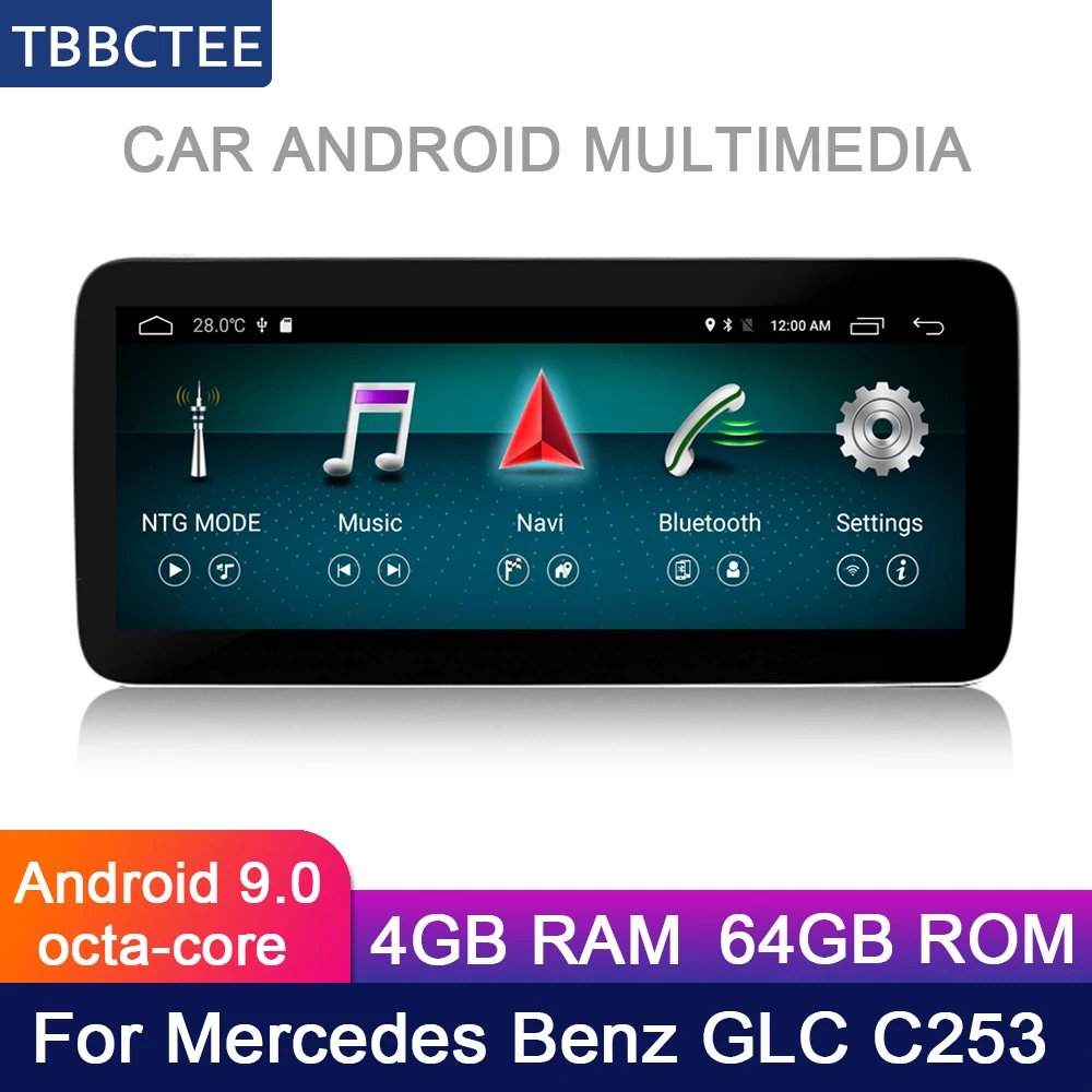 10 25 дюймовый 4 + 64G Android дисплей для Mercedes Benz GLC MB C253 2016 ~ 2018 автомобильное радио экран