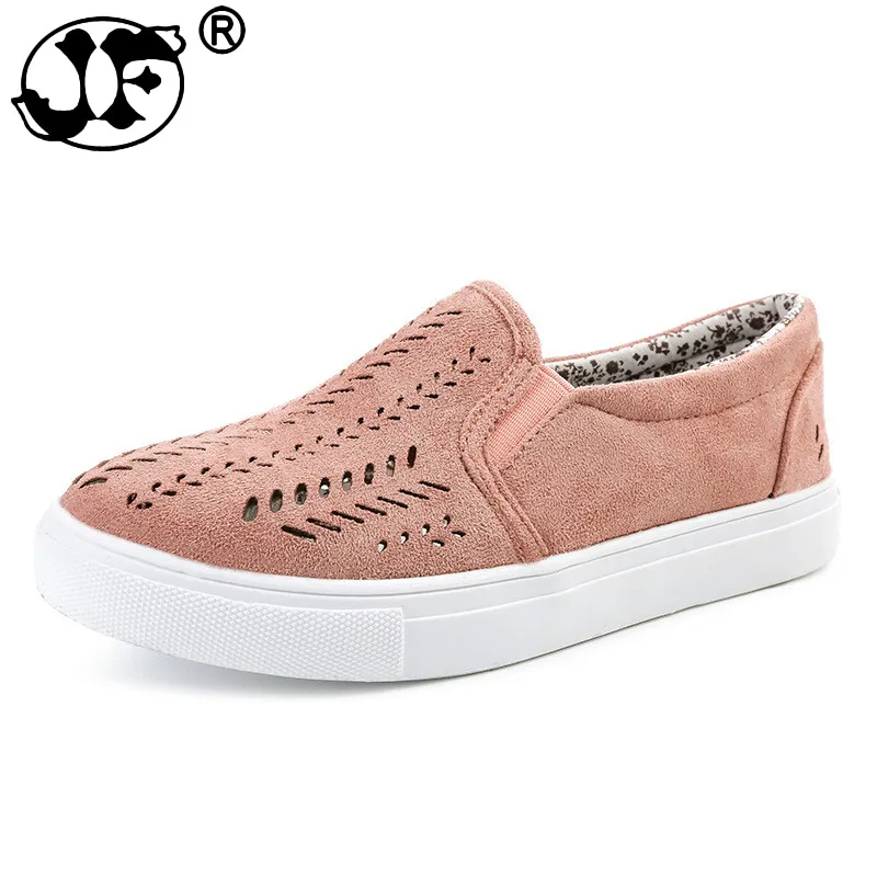 

Women Cut-outs Elastic Band Vulcanized Shoes Female Flock Slip-on Shallow Breathable Flat Casual Shoes Woman Plus Size 786