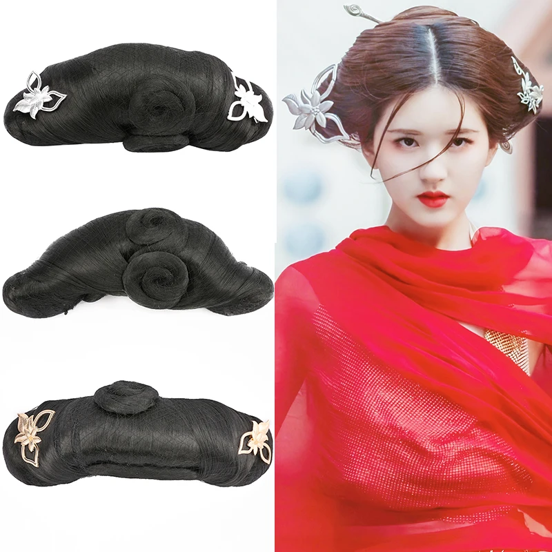 

Chen Qianqian Princess Hair Accessories For Women Hanfu Cosplay Headdress Qing Palace False Hair Qitou Queen Headwear