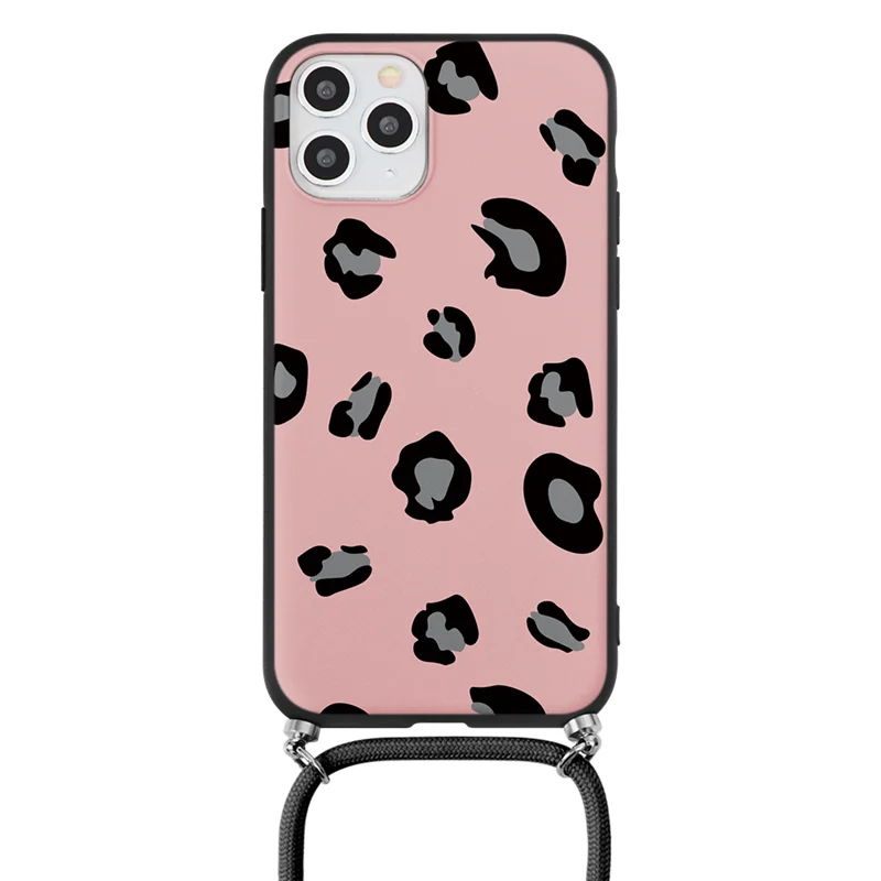 Leopard Case For Huawei P20 P30 P40 P Smart 2020 Y6 Y7 Y9Prime 2019 Honor 8X 10i 10 Lite 20 Pro 30S Neck Lanyard Carry Hang Case images - 6