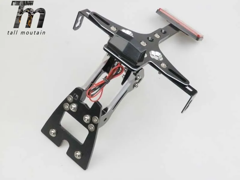 For Honda CB1000R 2012 2013 2014 2015 Black CNC Aluminum Adjustable License Plate Mount Holder Bracket with White Led Lights | Автомобили