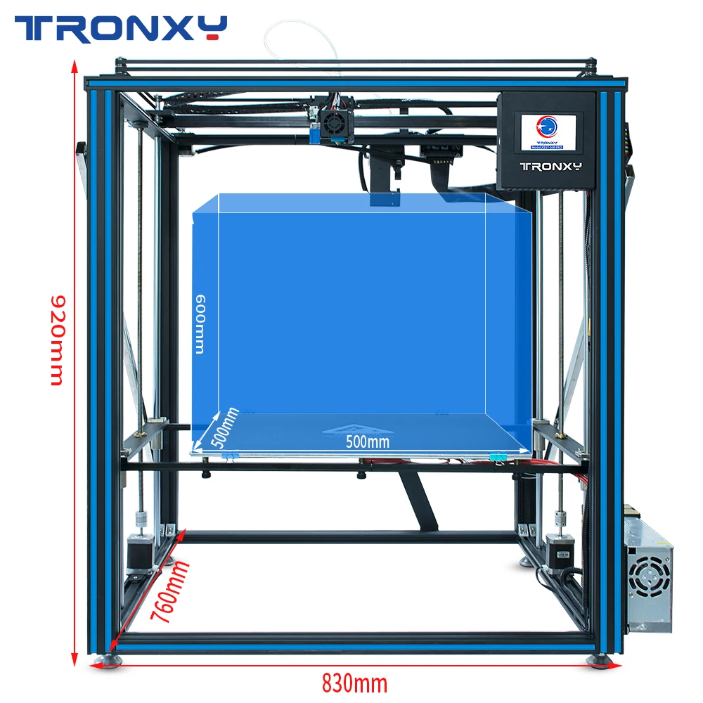 

Tronxy X5SA-500 PRO Larger Size Guide Rail Touch Screen 3D Printer DIY Kits with Titan Extruder & Print Size 500*500*600mm