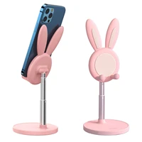 cute bunny phone holder desktop cell phone holder stand height angle adjustable phone stand support most mobile phone or tablet