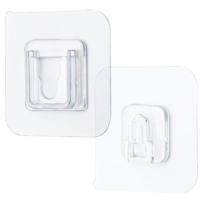 

Double-Sided Adhesive Wall Hooks Hanger Strong Transparent Hooks Suction Cup Sucker Wall Storage Holder For Kitchen Bathroo