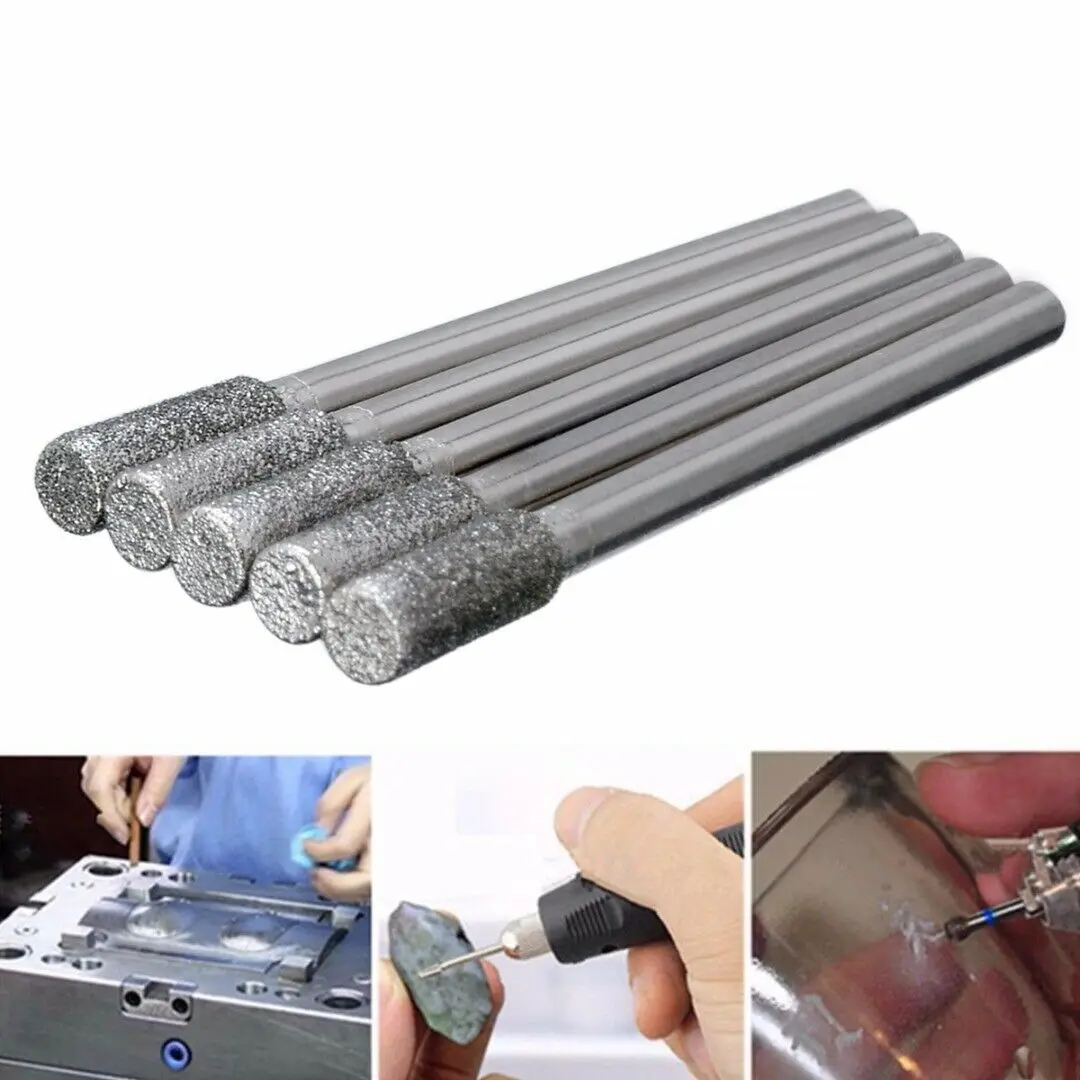 

Diamond Drill Bits Grinding Burring 4mm Diameter Alloy Electroplated 5pcs