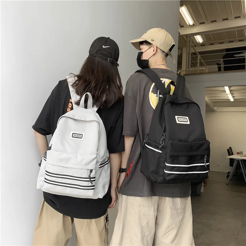 Weysfor Vogue Large Capacity Backpack College School Bag Harajuku Waterproof Nylon Multi Pocket Travel Backpacks Bag For Teenage