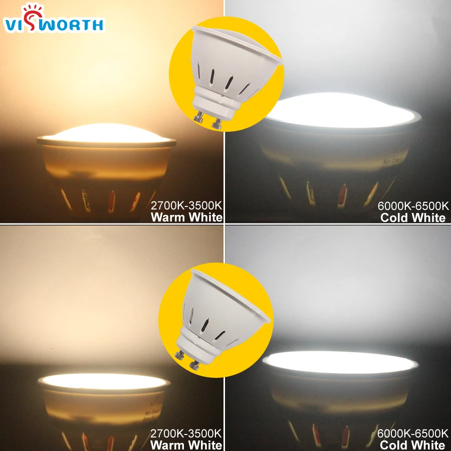 Светодиодный точечный светильник Gu10 SMD2835 матовая лампа с функцией холодного и