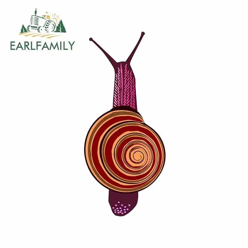 EARLFAMILY 13 см x 6 см для улиток, мультяшная фотография, материал, наклейка, холодильник, водонепроницаемое пользовательское украшение с принтом