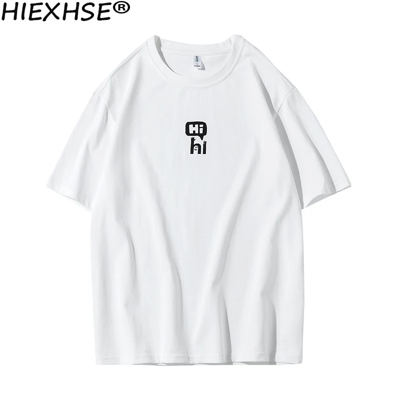 

2021 New Men Simple Casual O-Neck Collar Cotton T-Shirt Summer Print Fashion Brand Men T-Shirt