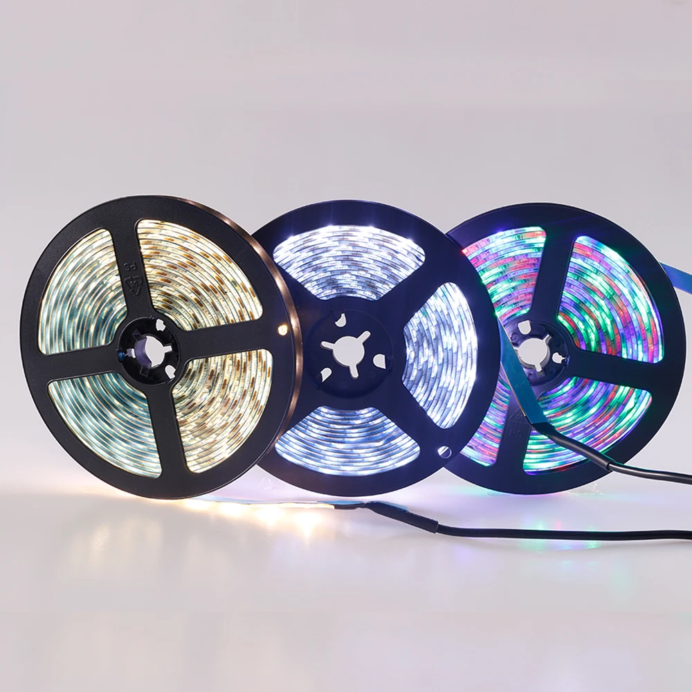 Светодиодные ленты RGB SMD2835 DC5V 0 5 M 5M водонепроницаемая гибкая ламповая лента