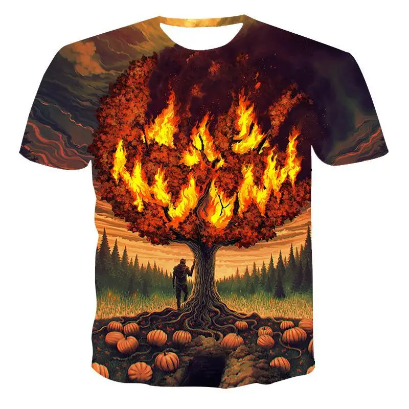 

New T-Shirt Men'S High-Quality Men'S And Women'S T-Shirts Halloween Short-Sleeved 3d Printing Christmas Holiday Men'S T-Shirts