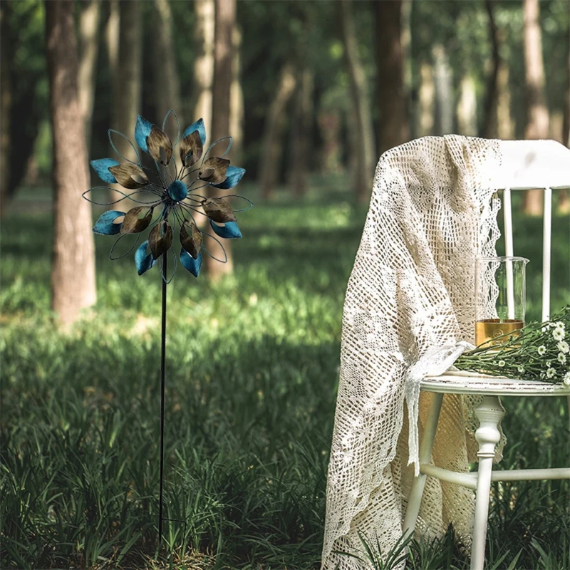 

Simple Design Rotating Windmill Garden Insert Decor Yard Winnower Ornament