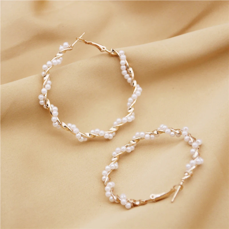 2020 новые модные серьги для женщин Роскошные большие круглые ручной работы с