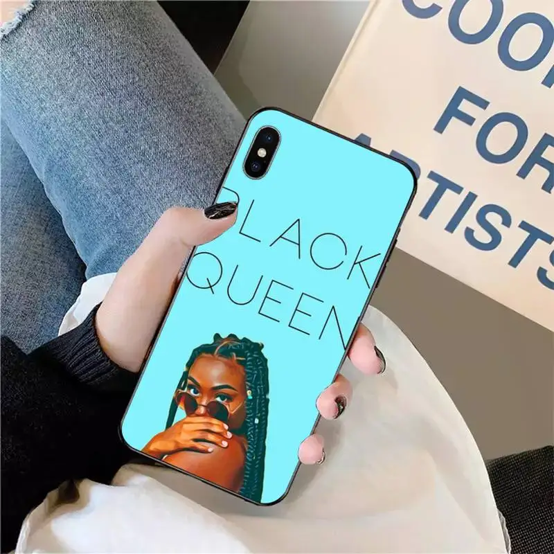 

Black girl Phone Case for iPhone 11 12 pro XS MAX 8 7 6 6S Plus X 5S SE 2020 XR mini