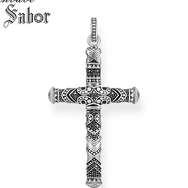Кулон крест маори серебряного цвета для мужчин и женщин винтажное ювелирное