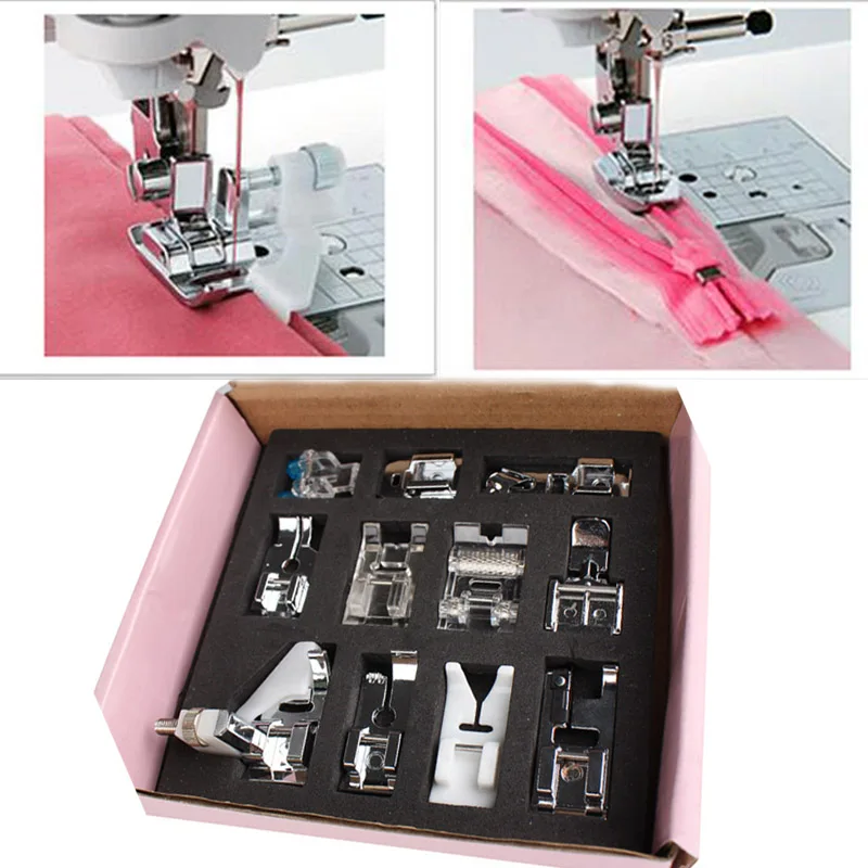 

505A Model For Sewing Machine Sewing Tools Accessory Silvery Multifunction Presser Foot Spare Parts Accessories 11PCS/Set