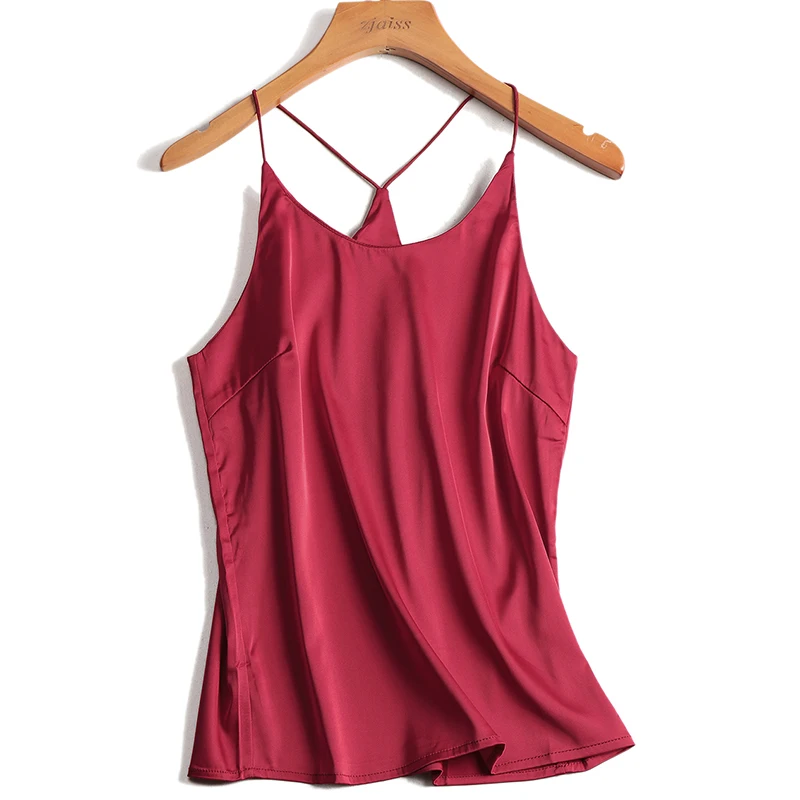

2022 Spaghetti Strap Top Women Halter O Neck Basic White Cami Sleeveless Satin Silk Tank Tops Women'S Summer Camisole Plus Size