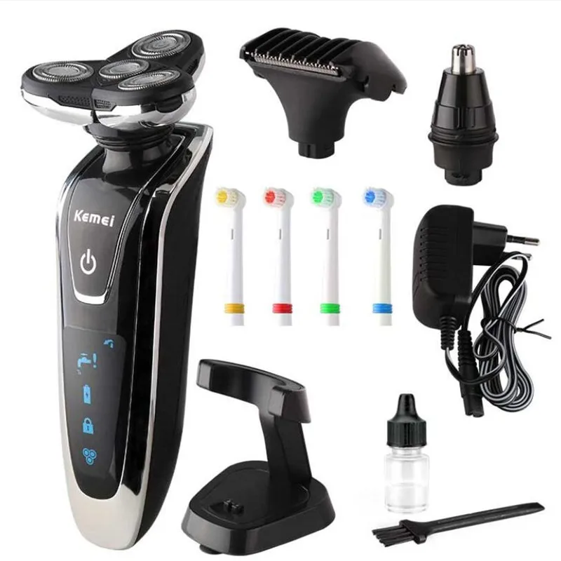 Электробритва для мужчин машинка бритья лица и бороды триммер усов набор ухода 3D