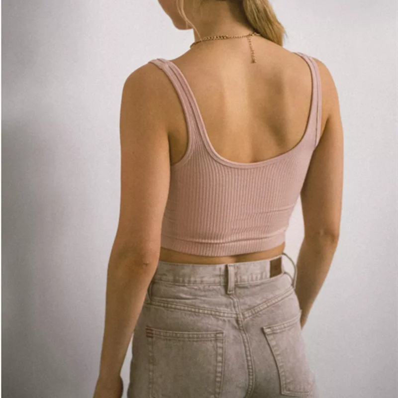

Summer Women Crop Top Tank Top Female Vest Seamless Bra Top Sexy Lingerie Sleeveless Top Cami Tees Plus Size Camisole