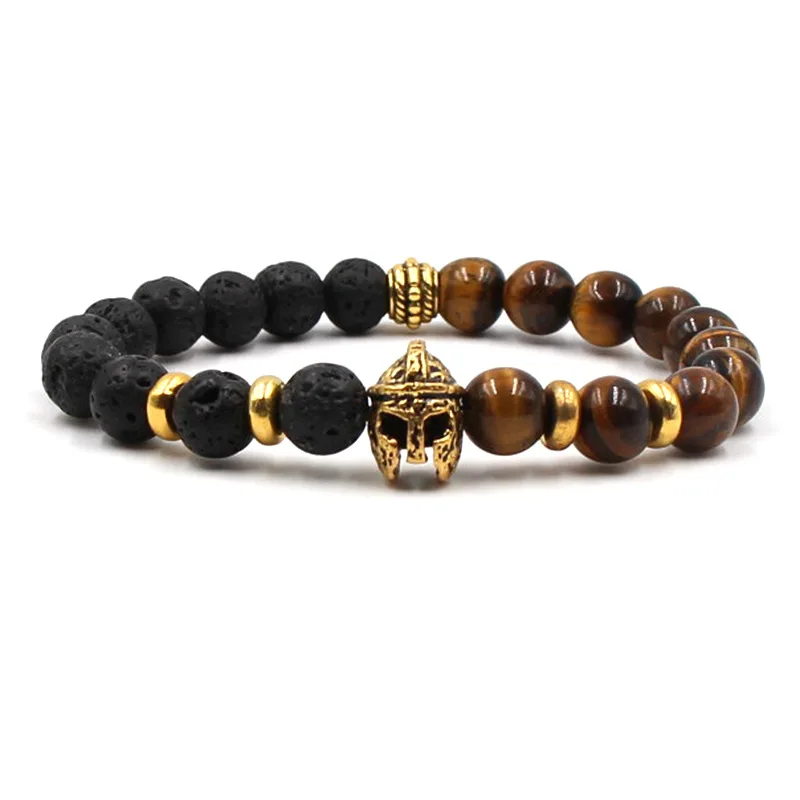 charm Chakra Men's Natural Stone Bracelets couple zirconia round lion beads Bracelet&ampbangle set Jewelry for men best gift | Украшения