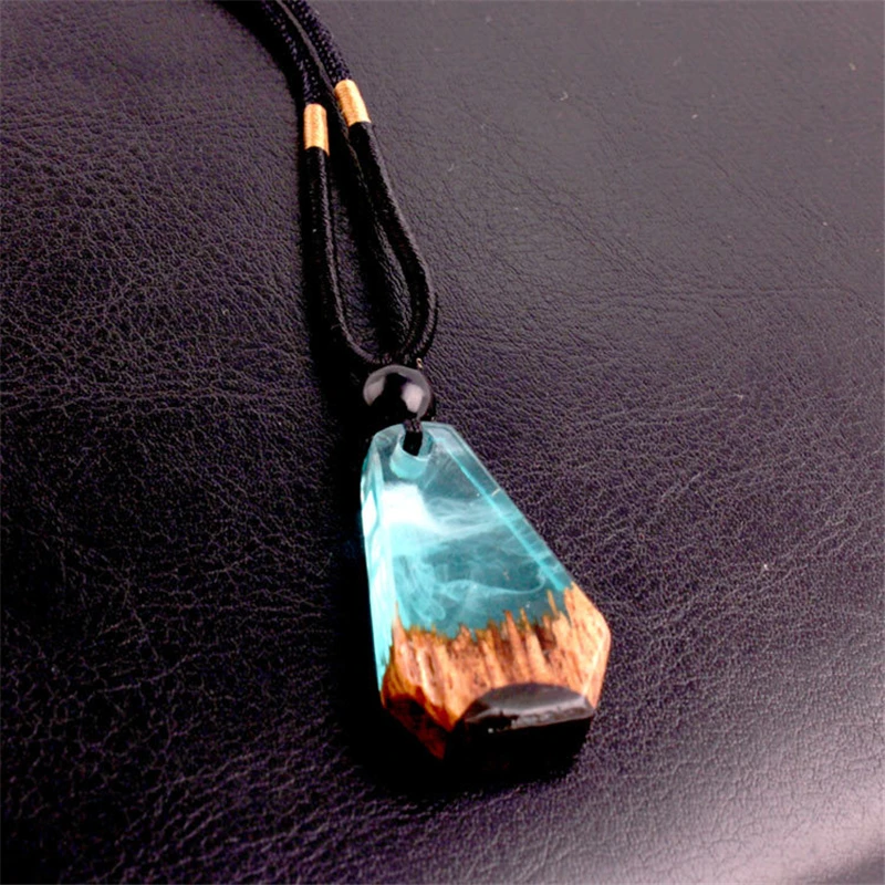 Высококачественное ожерелье с кулоном модная цепочка на свитер сине-зеленая