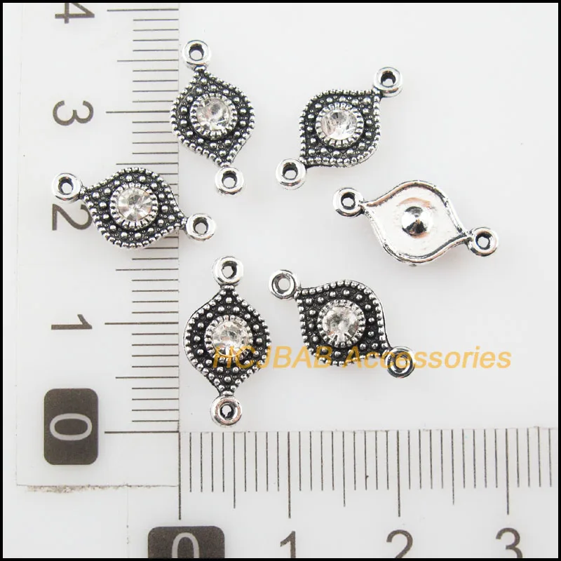 Модные 35 шт. Новый глаз Подвески ясный Хрустальный цветок Разъемы Тибетский