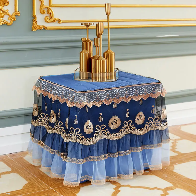 

Luxury Bedside Cabinet Cover Headboard Bed Spreads for Home Decor 45cm Height Elegant Lace Bedside Cupboard One-piece suit