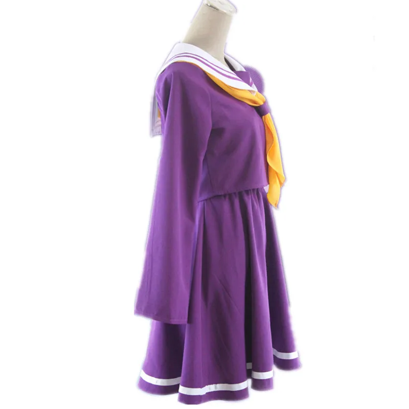 Нет игры нет жизни белый Широ Косплей Морской Костюм Школьная форма для девочек