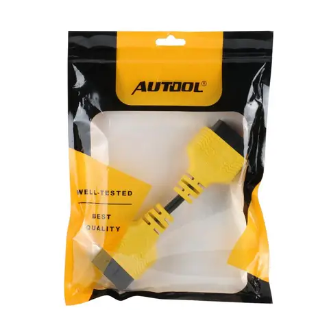 Автомобильный Удлинительный кабель AUTOOL OBD 2 II, автомобильный адаптер OBD 16pin, Удлинительный провод OBD2, соединительный шнур для Launch X431, подушка безопасности 14 см
