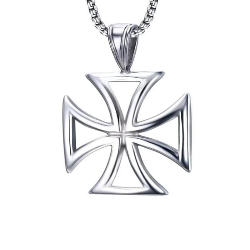 Ожерелье мужское из нержавеющей стали Винтажное колье с подвеской рыцари