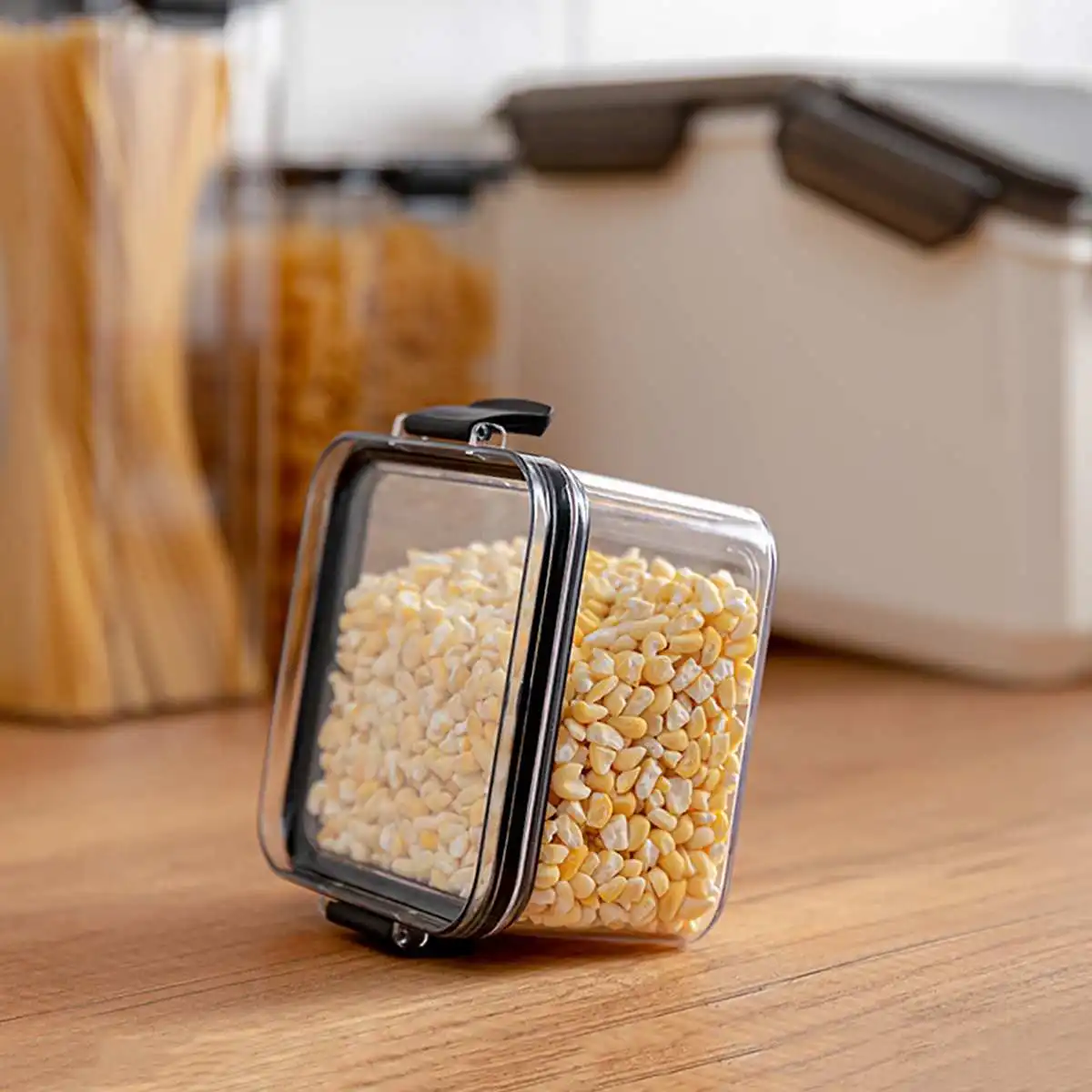 

700/1300/1800ML Food Storage Container PET Kitchen Refrigerator Noodle Box Multigrain Tank Home Storage Transparent Sealed Cans
