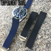 20mm 22mm rubber silicone watch strap waterproof bracelet watchband for tag heuer aquaracer 300 way201b calibre 5 accessories
