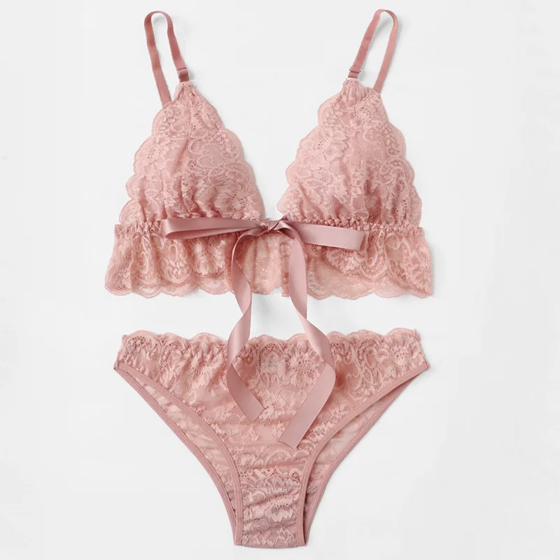 

Горячие модели бюстгальтеров короткие комплекты 2021 кружевные с цветочной вышивкой сексуальные бикини трусики женское платье для секса