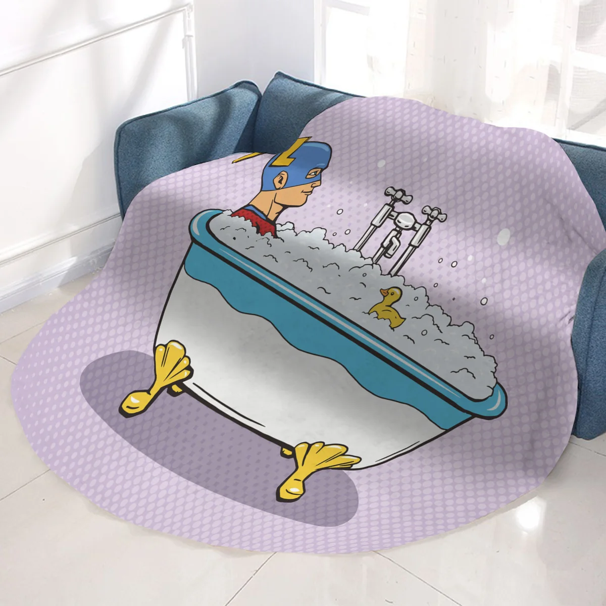 Супер мягкое плюшевое фланелевое одеяло для ванной комнаты с суперменом героем